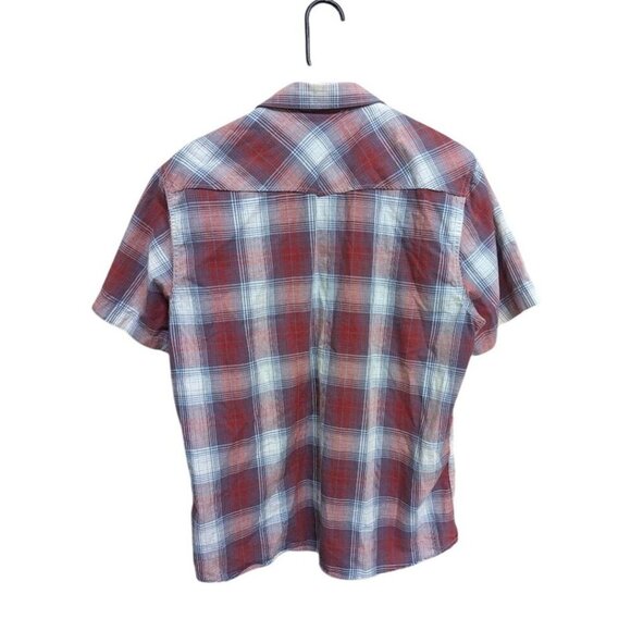 Ariat Shirt Men Retro Fit Pearl Snap Rodeo Frontier Plaid Western Large - Picture 2 of 5